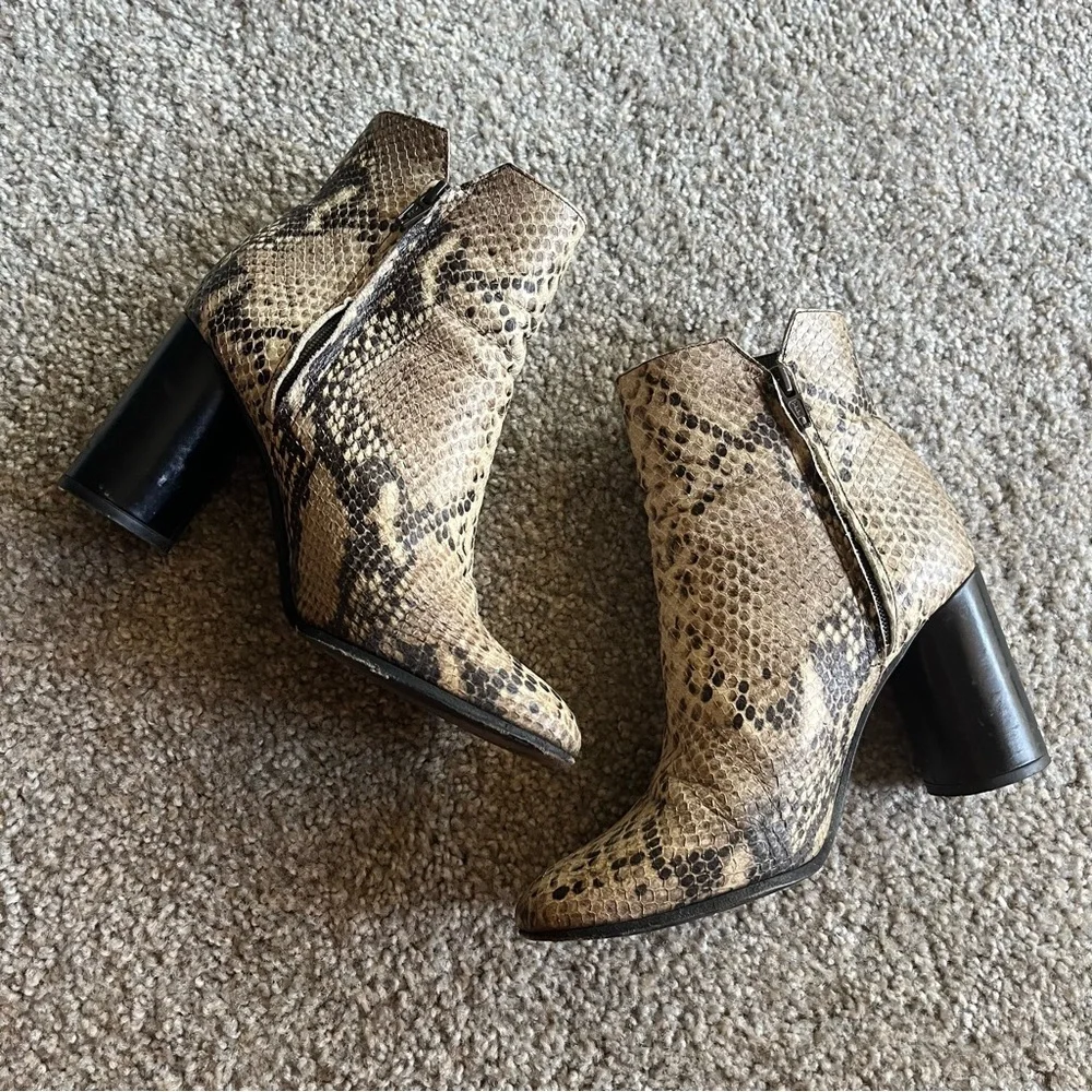 Maje Paris Snakeskin Ankle Boots